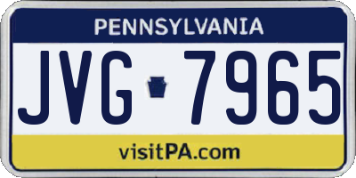 PA license plate JVG7965