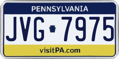 PA license plate JVG7975
