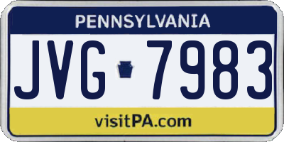 PA license plate JVG7983