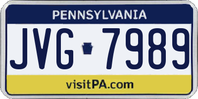 PA license plate JVG7989