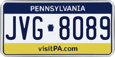 PA license plate JVG8089