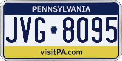 PA license plate JVG8095