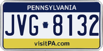 PA license plate JVG8132