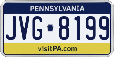 PA license plate JVG8199