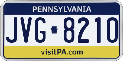 PA license plate JVG8210