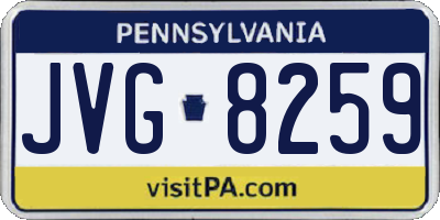 PA license plate JVG8259