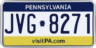 PA license plate JVG8271