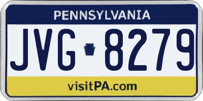 PA license plate JVG8279