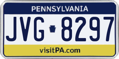 PA license plate JVG8297