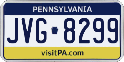 PA license plate JVG8299