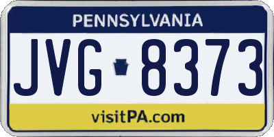 PA license plate JVG8373