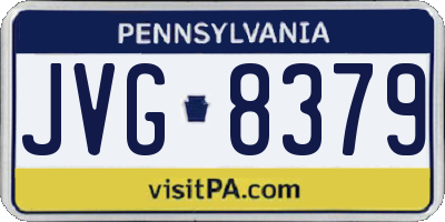 PA license plate JVG8379