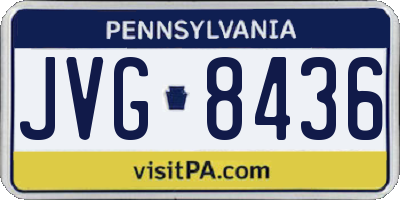 PA license plate JVG8436