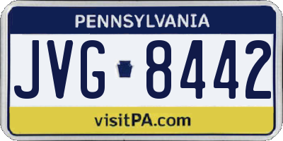 PA license plate JVG8442