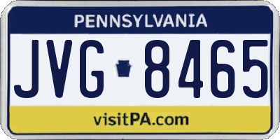 PA license plate JVG8465