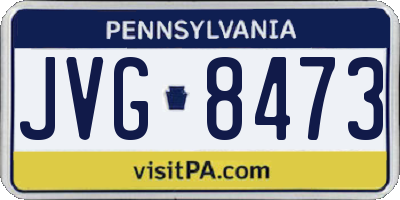 PA license plate JVG8473