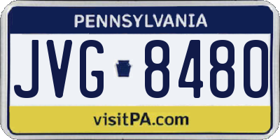 PA license plate JVG8480