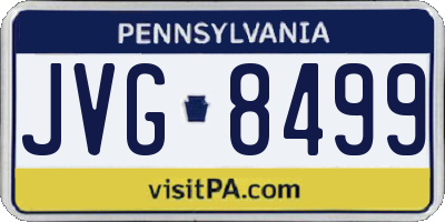 PA license plate JVG8499