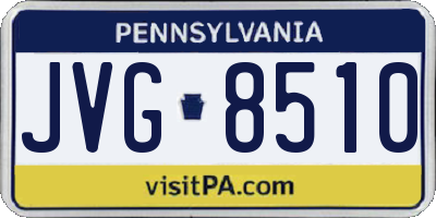 PA license plate JVG8510