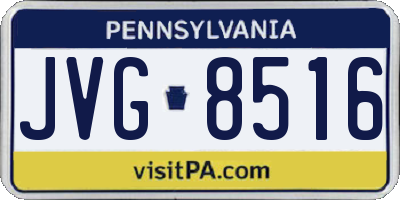 PA license plate JVG8516
