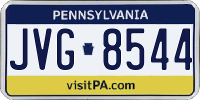 PA license plate JVG8544