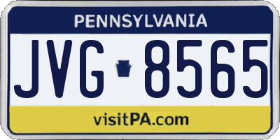 PA license plate JVG8565