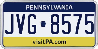 PA license plate JVG8575