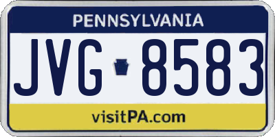 PA license plate JVG8583