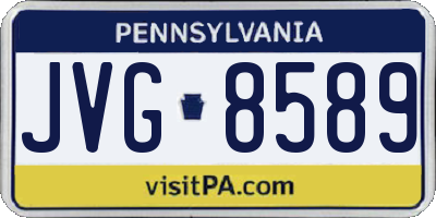 PA license plate JVG8589