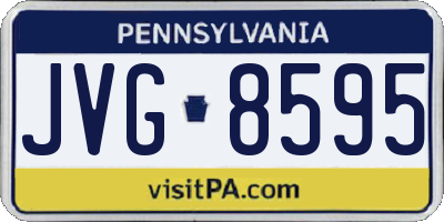 PA license plate JVG8595