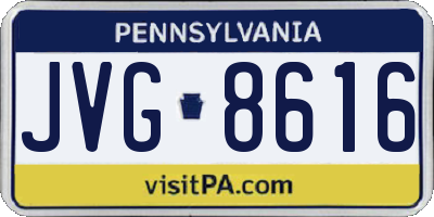 PA license plate JVG8616