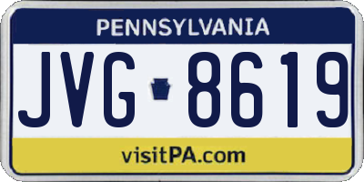 PA license plate JVG8619