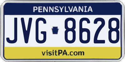PA license plate JVG8628