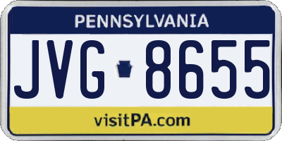PA license plate JVG8655