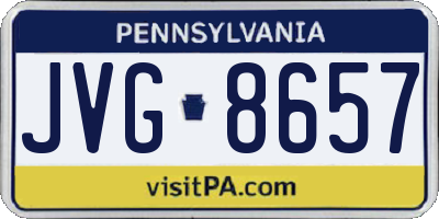 PA license plate JVG8657