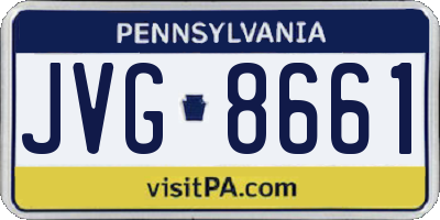 PA license plate JVG8661