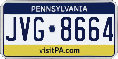 PA license plate JVG8664
