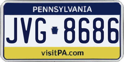 PA license plate JVG8686