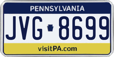 PA license plate JVG8699