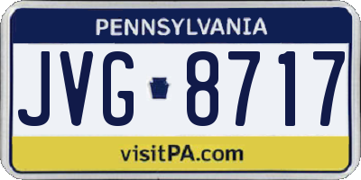 PA license plate JVG8717