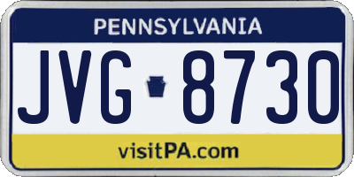 PA license plate JVG8730