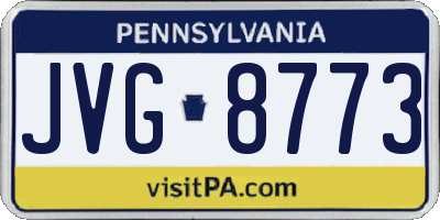 PA license plate JVG8773