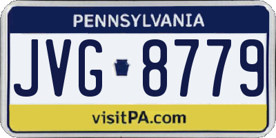 PA license plate JVG8779