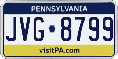 PA license plate JVG8799