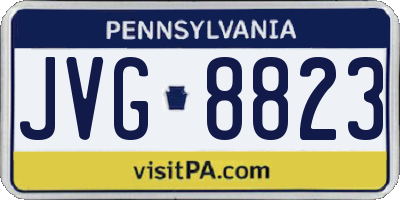 PA license plate JVG8823