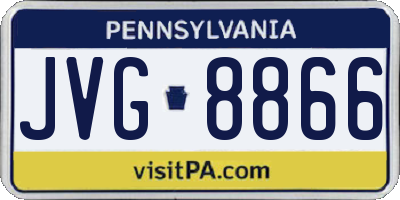 PA license plate JVG8866