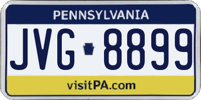 PA license plate JVG8899