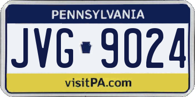 PA license plate JVG9024