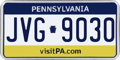 PA license plate JVG9030