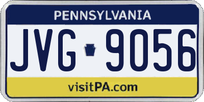 PA license plate JVG9056